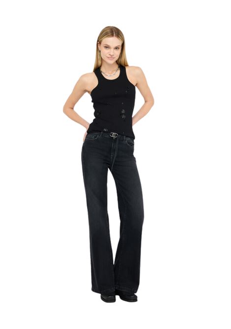 Jeans flare con cintura DENIM NERO Liu Jo | UF5100D02648L451